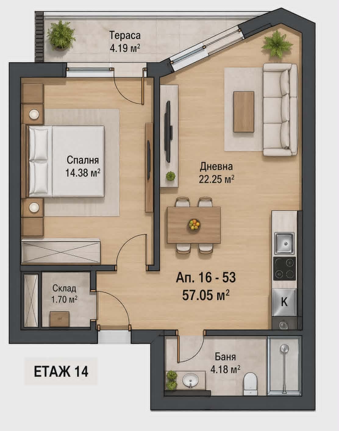 Продава 2-СТАЕН, гр. София, Банишора, снимка 11 - Апартаменти - 54301593