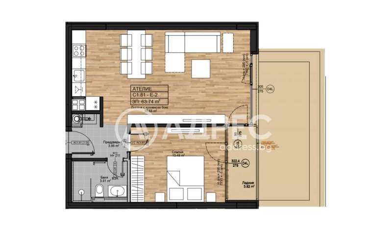 En venta  1 dormitorio Sofia , Boyana , 76 metros cuadrados | 45557099 - imagen [4]