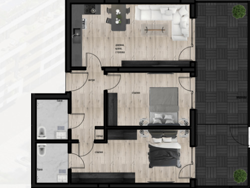 Na prodej  2 ložnice Plovdiv , Kjučuk Pariž , 95 m2 | 29644312