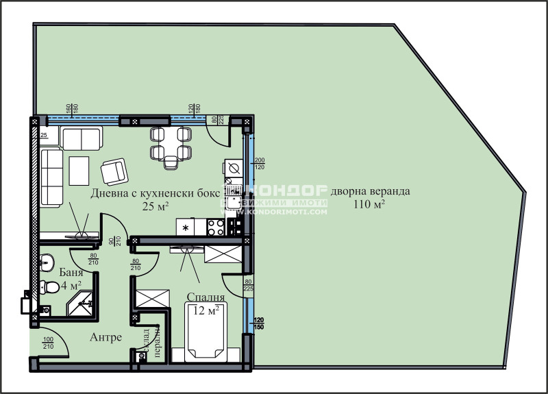 Продава  2-стаен град Пловдив , Въстанически , 178 кв.м | 73740858 - изображение [5]