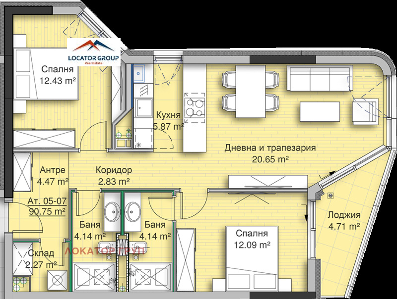 Продава 3-СТАЕН, гр. София, Кръстова вада, снимка 2 - Aпартаменти - 48679640