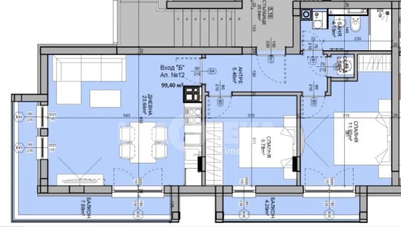 Продава 3-СТАЕН, гр. София, Манастирски ливади, снимка 4 - Апартаменти - 53427192