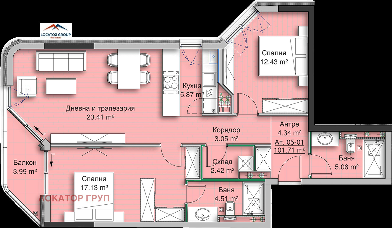 Продава 3-СТАЕН, гр. София, Кръстова вада, снимка 9 - Апартаменти - 48679640