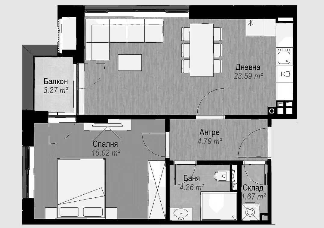 Продава 2-СТАЕН, гр. София, Витоша, снимка 7 - Апартаменти - 54038095