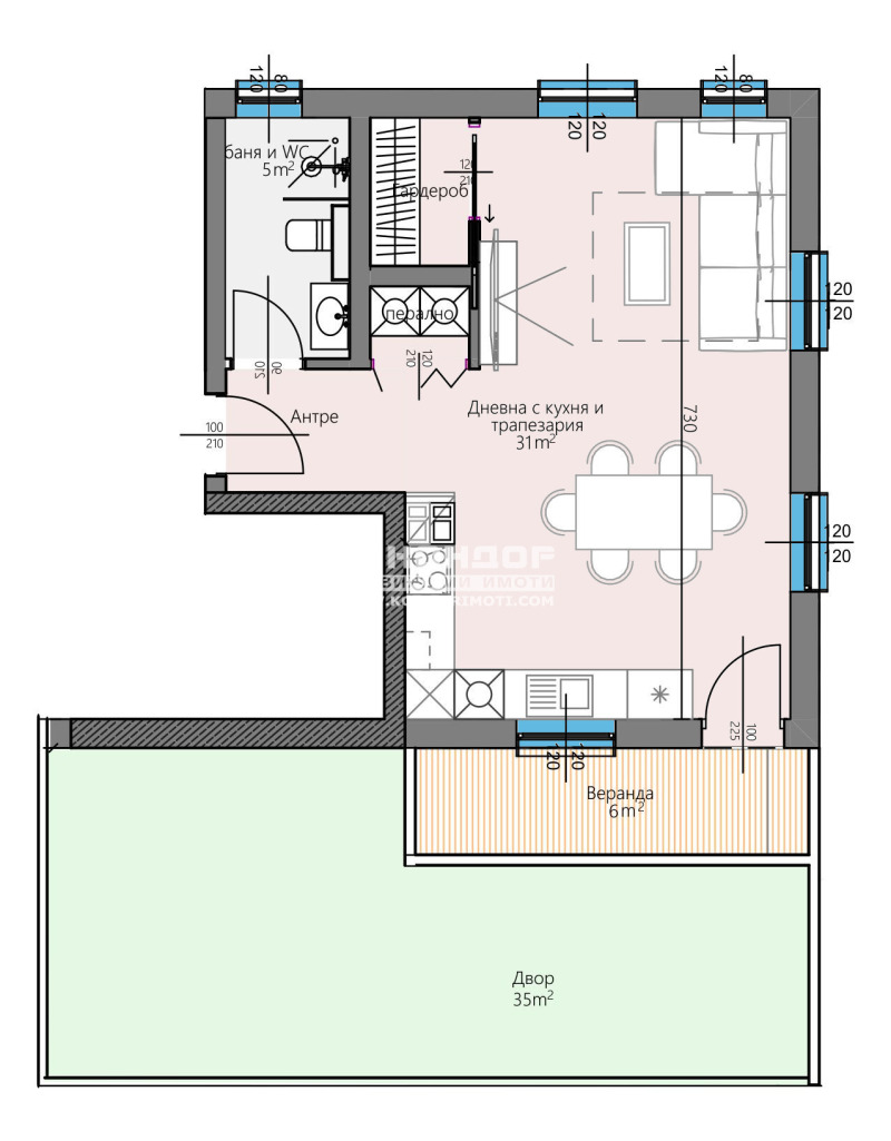 À venda  Estúdio Plovdiv , Proslav , 103 m² | 11710435 - imagem [4]