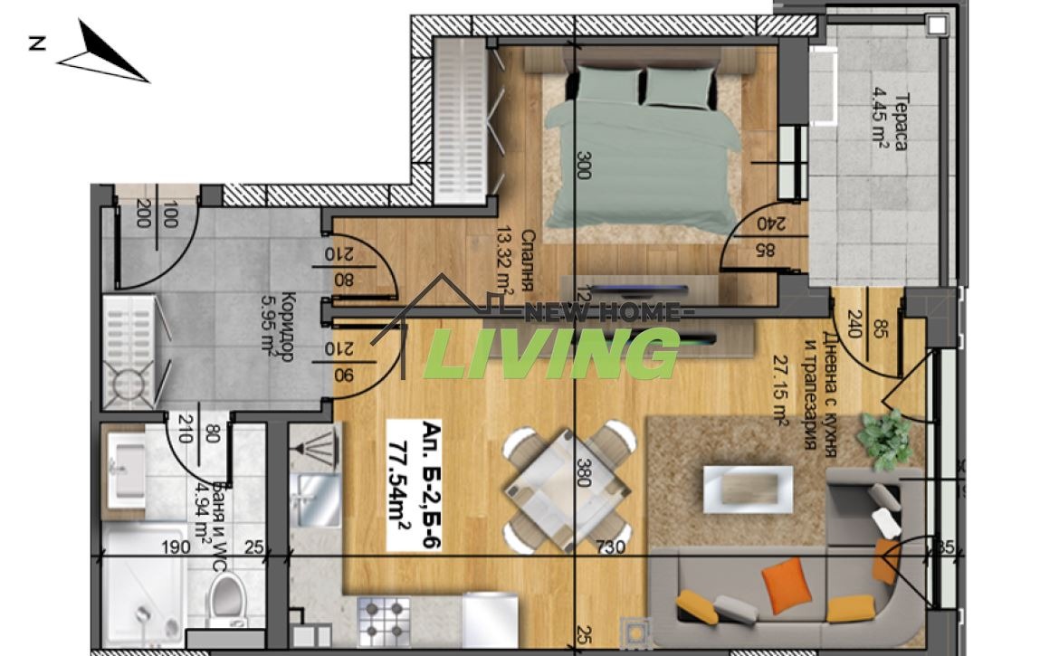 Продава 2-СТАЕН, гр. Пловдив, Христо Смирненски, снимка 2 - Апартаменти - 49491072