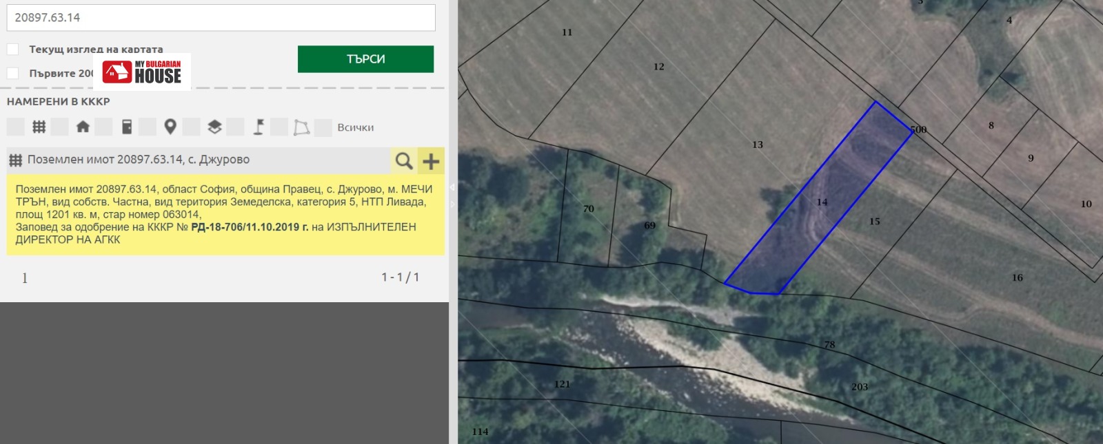 Продава ЗЕМЕДЕЛСКА ЗЕМЯ, с. Джурово, област София област, снимка 5 - Земеделска земя - 55894165