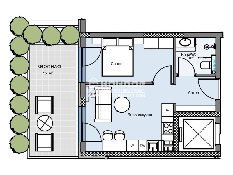 Продава  2-стаен град Пловдив , Кършияка , 60 кв.м | 44684086 - изображение [2]