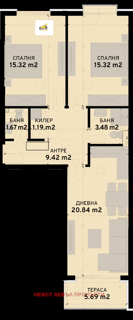 For Sale  2 bedroom Sofia , Ovcha kupel 2 , 95 sq.m | 43011296