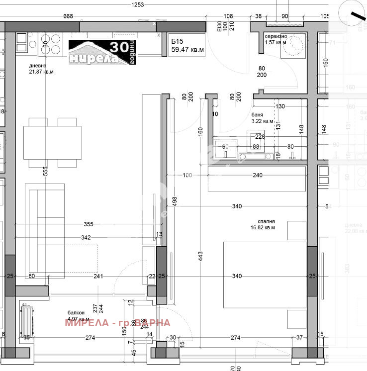 En venta  1 dormitorio Varna , Asparujovo , 69 metros cuadrados | 61277481