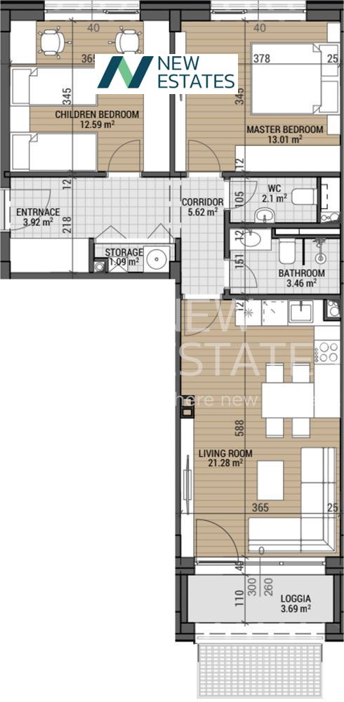 Продава 3-СТАЕН, гр. София, м-т Камбаните, снимка 2 - Апартаменти - 53018362