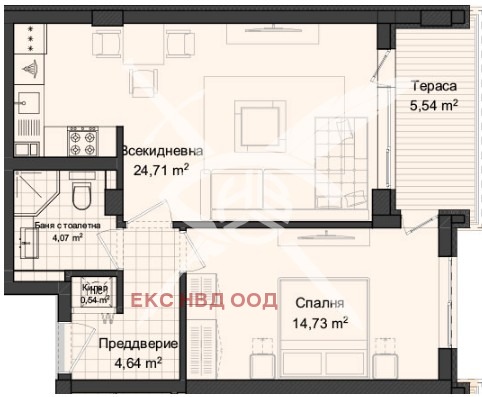 In vendita  1 camera da letto Plovdiv , Karshiiaka , 77 mq | 12248214