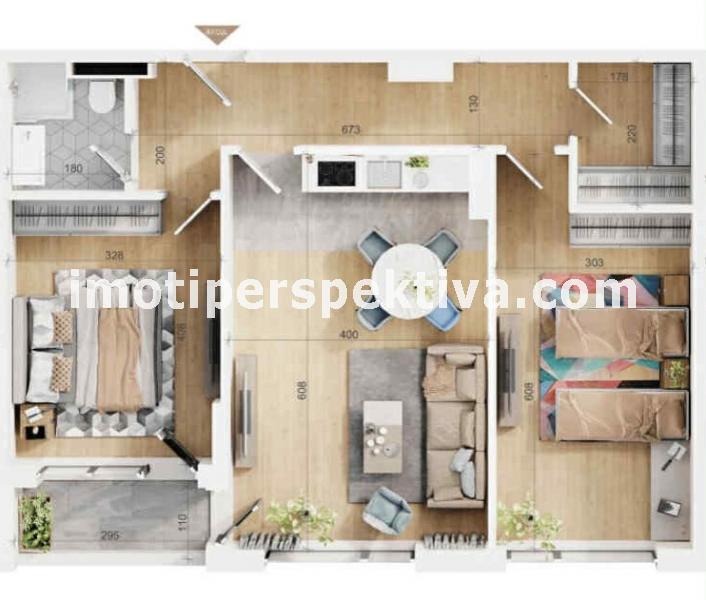 Na prodej  2 ložnice Plovdiv , Trakija , 101 m2 | 41113486