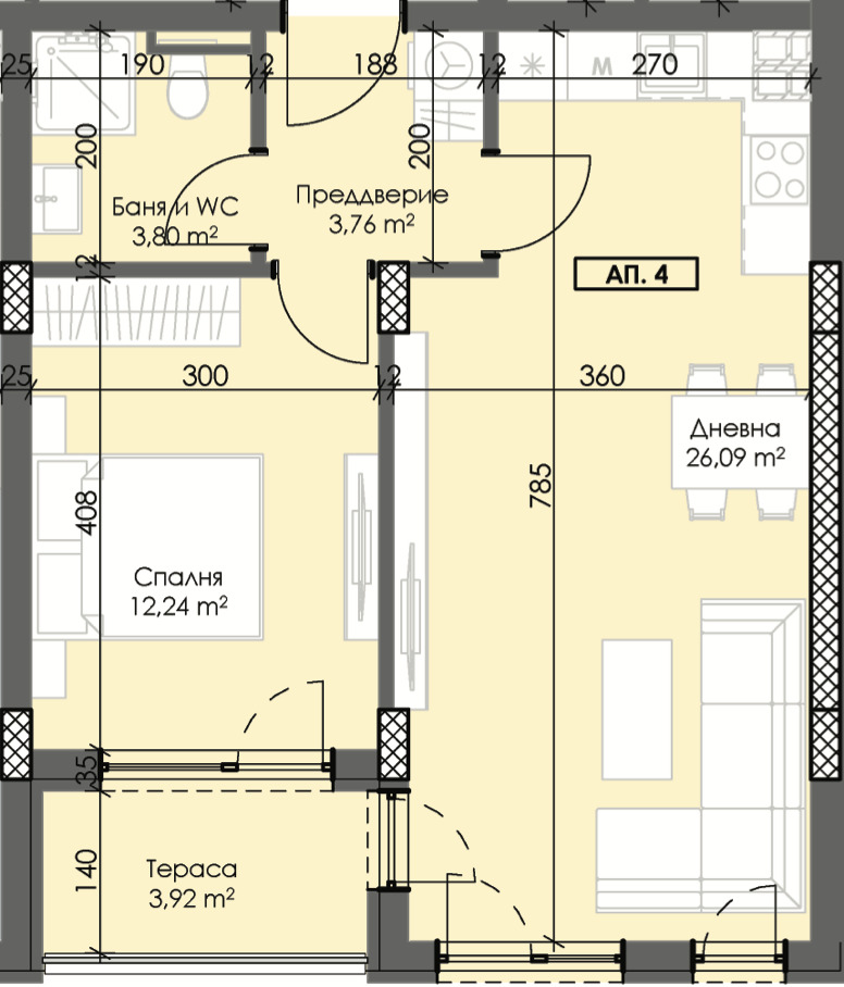 Продается  1 спальня Пловдив , Тракия , 72 кв.м | 75607769 - изображение [6]