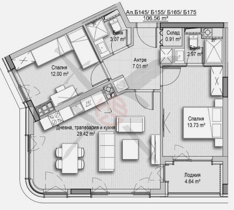 Eladó  2 hálószobás Sofia , Krastova vada , 107 négyzetméter | 34721883