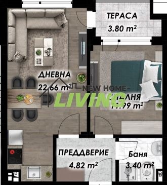 Satılık  1 yatak odası Plovdiv , Belomorski , 64 metrekare | 25555618 - görüntü [2]