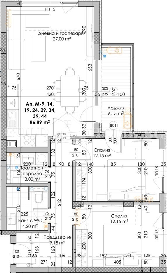 Eladó  2 hálószobás Plovdiv , Juzsen , 102 négyzetméter | 76143880 - kép [2]