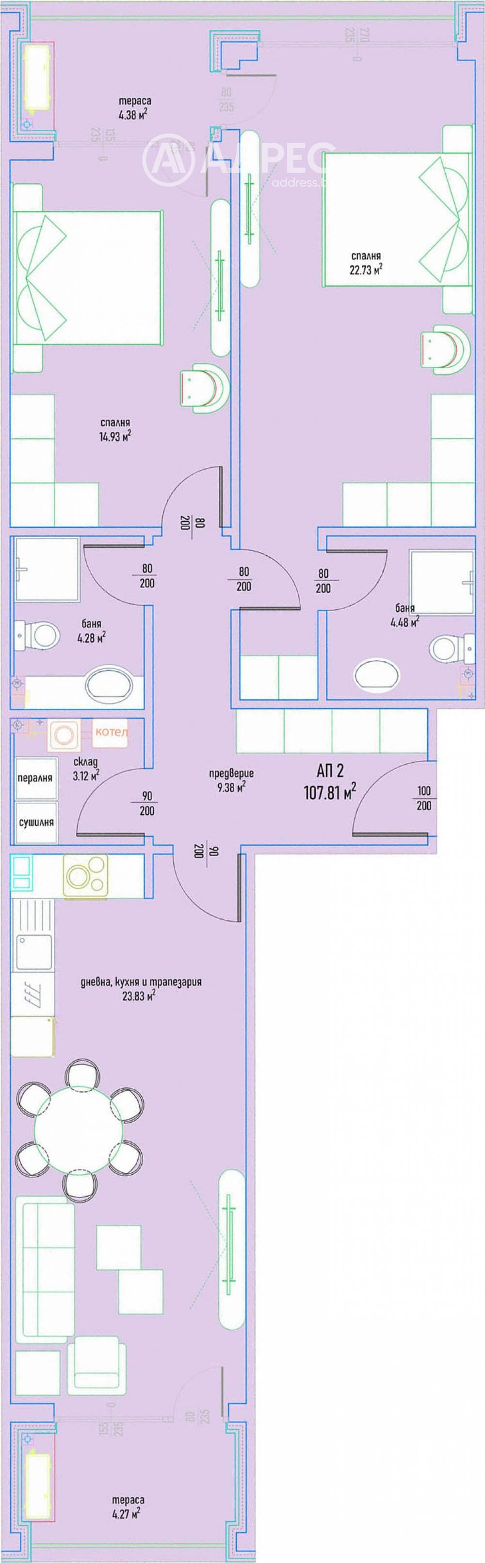 Продава 3-СТАЕН, гр. София, Малинова долина, снимка 5 - Апартаменти - 55257363