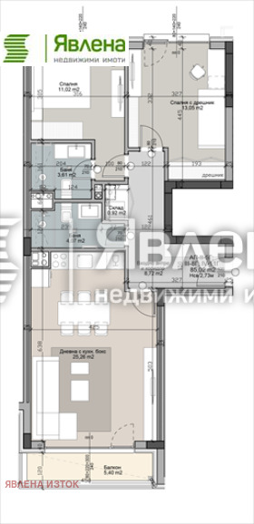 Продава 3-СТАЕН, гр. София, Кръстова вада, снимка 2