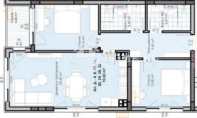 Продава 3-СТАЕН, гр. Пловдив, Гагарин, снимка 6 - Апартаменти - 54470501