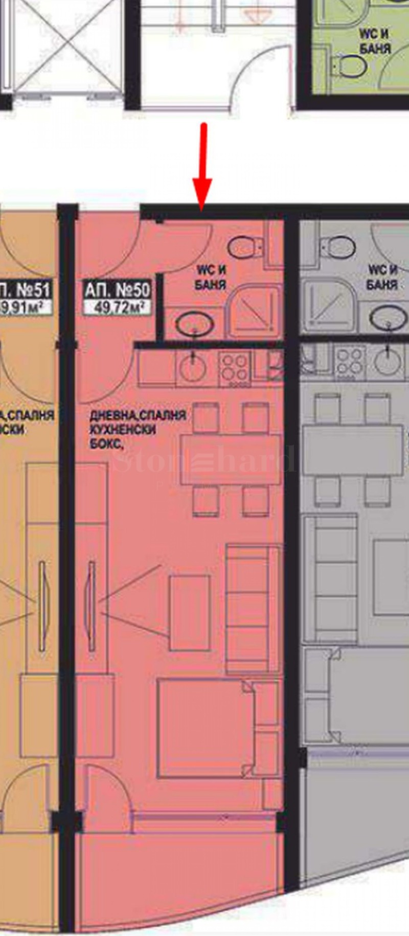 Продава  1-стаен област Бургас , гр. Поморие , 49 кв.м | 82215634 - изображение [3]