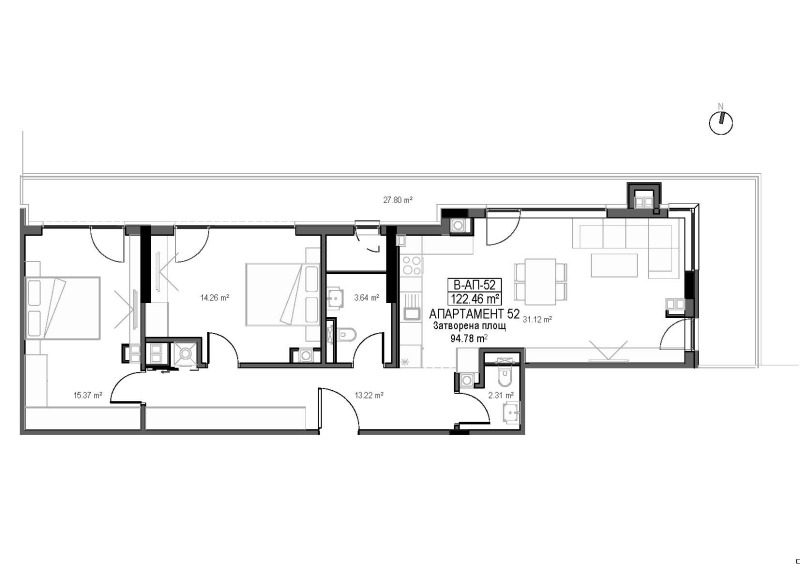 Zu verkaufen  2 Schlafzimmer Sofia , Owtscha kupel , 144 qm | 41746499 - Bild [2]