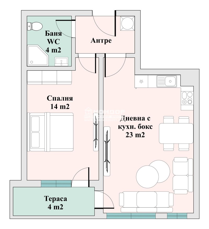 Продава  2-стаен град Пловдив , Тракия , 66 кв.м | 38396041 - изображение [3]