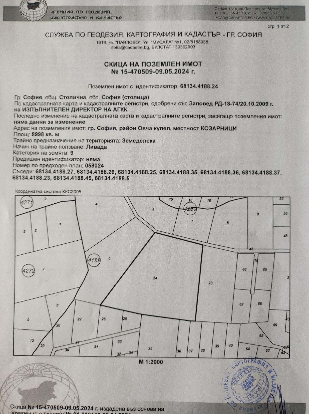 Продава ЗЕМЕДЕЛСКА ЗЕМЯ, гр. София, област София-град, снимка 2 - Земеделска земя - 54627389