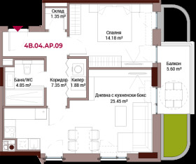 Продава  2-стаен, град София