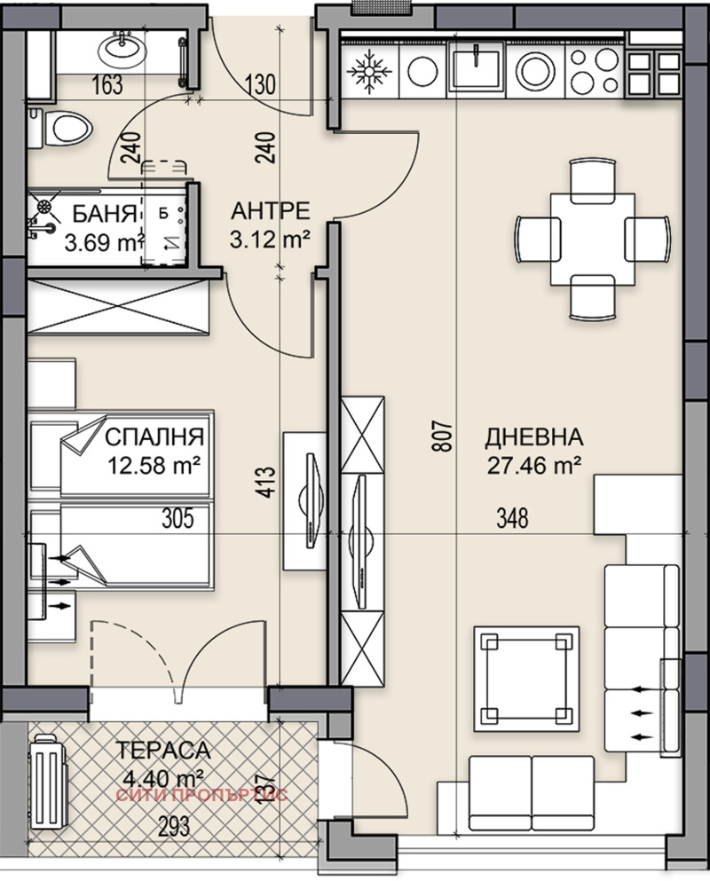 For Sale  1 bedroom Plovdiv , Gagarin , 71 sq.m | 32637532