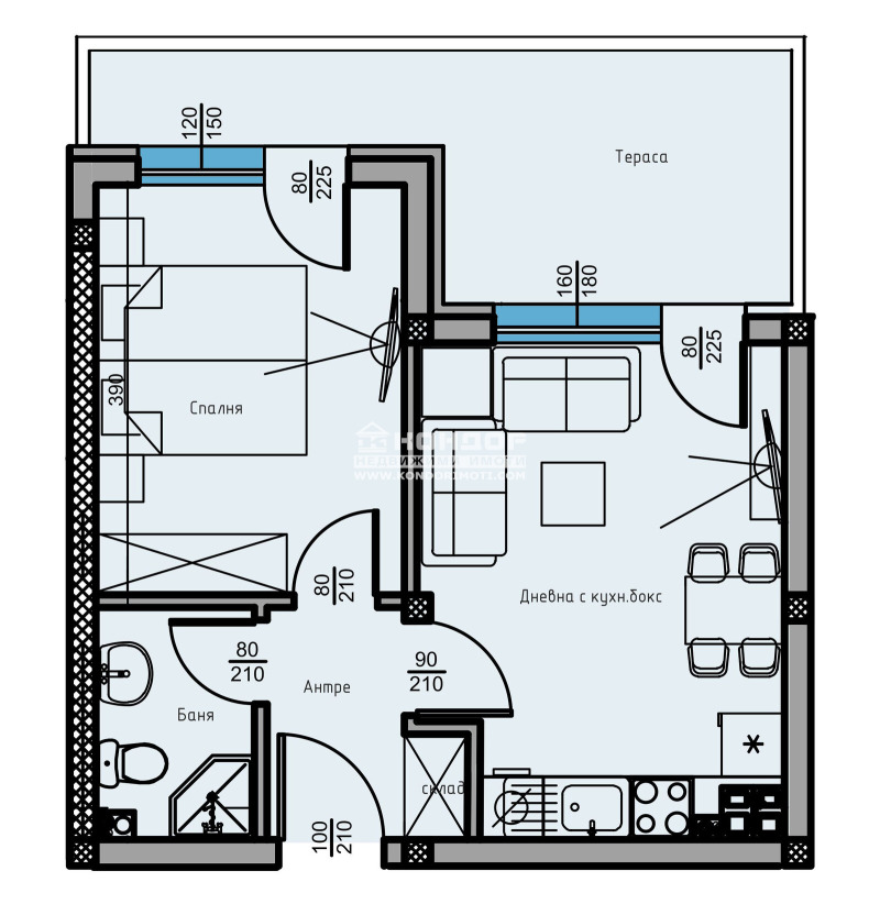 Till salu  1 sovrum Plovdiv , Ostromila , 58 kvm | 32689542 - bild [2]