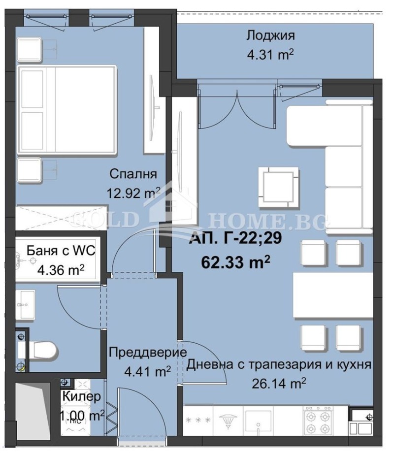 Προς πώληση  1 υπνοδωμάτιο Πλοβδηβ , Χρηστο Σμηρνενσκη , 78 τ.μ | 80580743 - εικόνα [5]