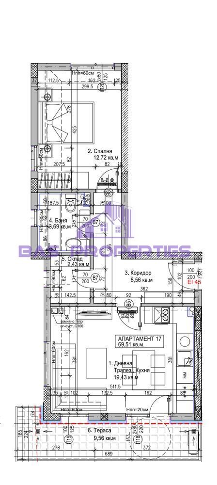 Продава  2-стаен град София , Модерно предградие , 82 кв.м | 89774065