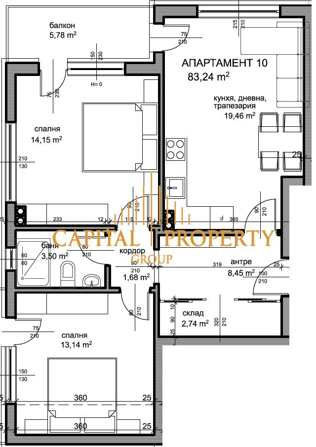 Продава 2-СТАЕН, гр. Варна, Център, снимка 5 - Апартаменти - 53170346