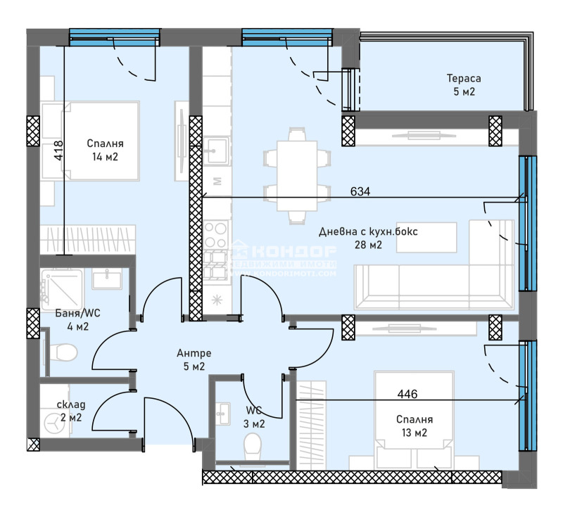 Na sprzedaż  2 sypialnie Plowdiw , Trakija , 109 mkw | 81002548 - obraz [2]