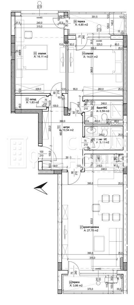 Продава 3-СТАЕН, гр. София, Дървеница, снимка 2 - Апартаменти - 53173303