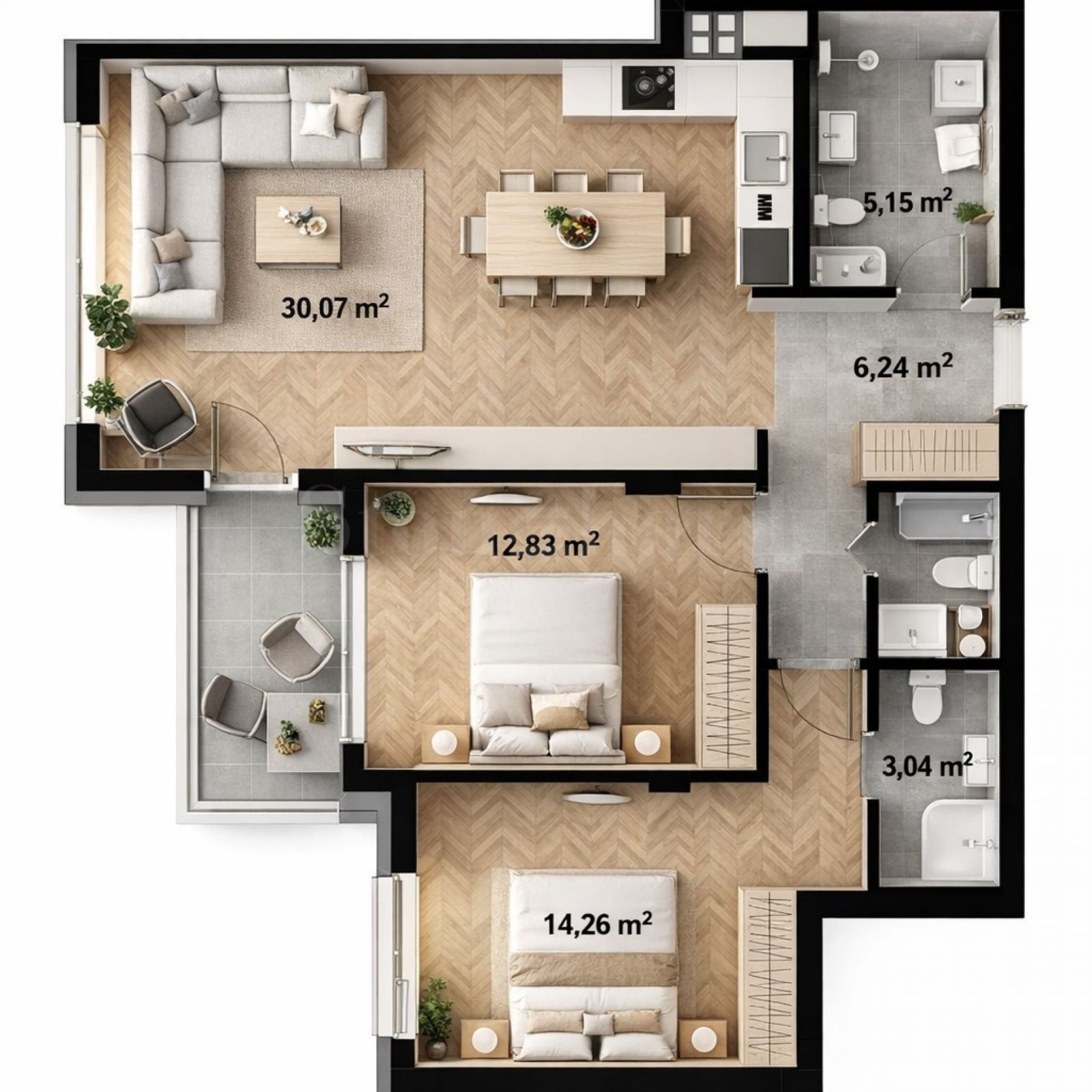 Продава 3-СТАЕН, гр. София, Кръстова вада, снимка 2 - Апартаменти - 53654825