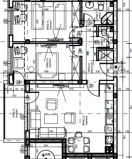 For Sale  1 bedroom Plovdiv , Ostromila , 66 sq.m | 11055964 - image [2]