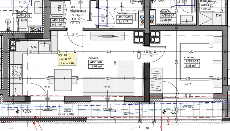 Продаја  1 спаваћа соба Софија , Сухата река , 67 м2 | 72511192 - слика [2]