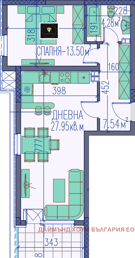Продаја  1 спаваћа соба Пловдив , Тракија , 95 м2 | 27715063 - слика [2]