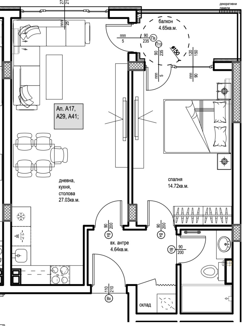 Na prodej  1 ložnice Plovdiv , Christo Smirnenski , 74 m2 | 55072162 - obraz [2]