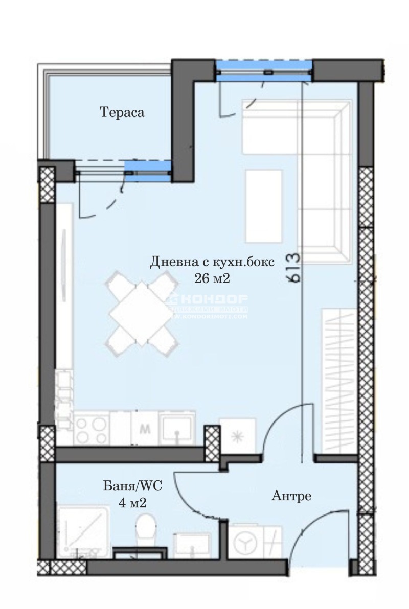 Til salg  Studie Plovdiv , Trakiya , 54 kvm | 77552558 - billede [2]