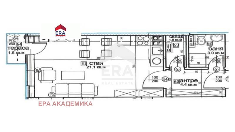 Te koop  Studio Sofia , Vitosja , 37 m² | 87540380 - afbeelding [3]