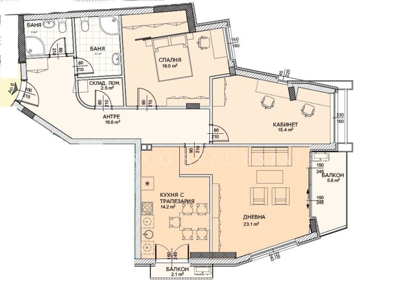Продава 4-СТАЕН, гр. София, Кръстова вада, снимка 2 - Апартаменти - 52686925
