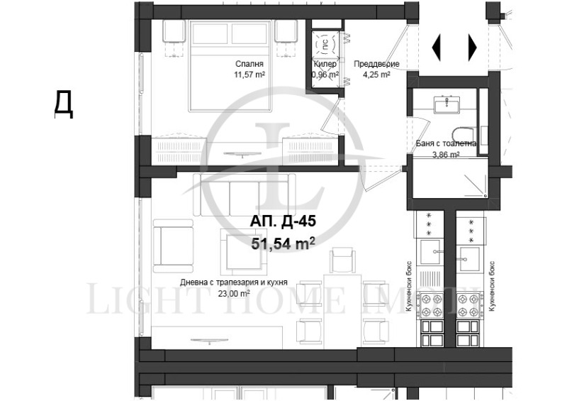 Till salu  1 sovrum Plovdiv , Gagarin , 58 kvm | 42420987 - bild [4]