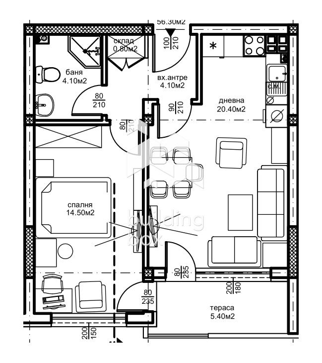 Продава 2-СТАЕН, гр. Пловдив, Южен, снимка 1 - Aпартаменти - 48108759