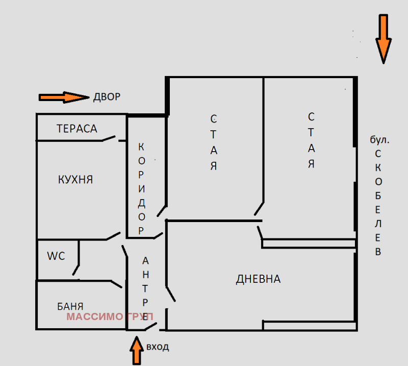 Продава 3-СТАЕН, гр. София, Център