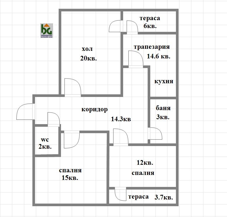 Продава 4-СТАЕН, гр. Варна, Зимно кино Тракия, снимка 2 - Апартаменти - 52603905