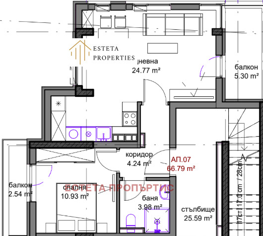 In vendita  1 camera da letto Sofia , Krasno selo , 78 mq | 58929173