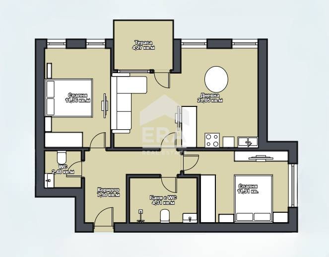 Zu verkaufen  2 Schlafzimmer Warna , Izgrew , 96 qm | 74452683 - Bild [2]